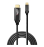 Lindy 43369 adaptador de cable de vídeo 3 m USB Tipo C HDMI tipo A (Estándar) Negro