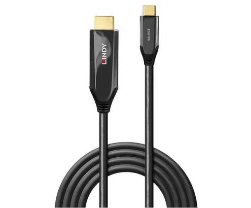 Lindy 43369 adaptador de cable de vídeo 3 m USB Tipo C HDMI tipo A (Estándar) Negro