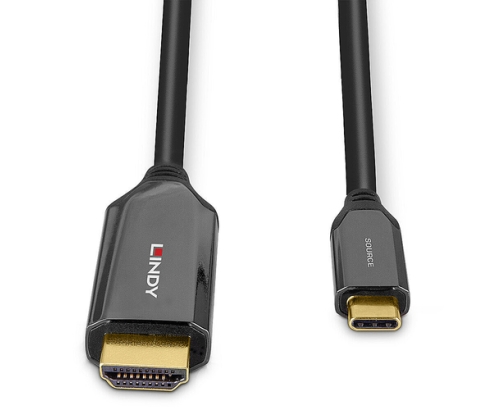 Lindy 43369 adaptador de cable de vídeo 3 m USB Tipo C HDMI tipo A (Estándar) Negro