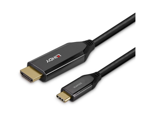 Lindy 43369 adaptador de cable de vídeo 3 m USB Tipo C HDMI tipo A (Estándar) Negro