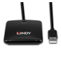 Lindy 43407 lector de tarjeta magnética USB Negro
