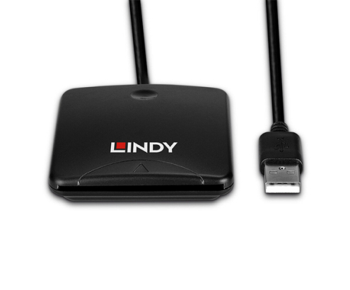 Lindy 43407 lector de tarjeta magnética USB Negro