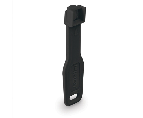 Lindy 47891 bloqueador de puerto Bloqueador de puerto + clave RJ-45 Negro Acrilonitrilo butadieno estireno (ABS) 10 pieza(s)