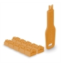 Lindy 47897 bloqueador de puerto Bloqueador de puerto + clave RJ-45 Naranja Acrilonitrilo butadieno estireno (ABS) 10 pieza(s)