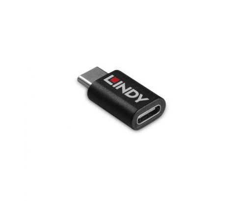 Lindy 71265 cambiador de género para cable USB Type C Negro