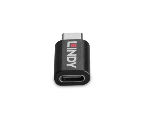 Lindy 71265 cambiador de género para cable USB Type C Negro