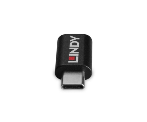 Lindy 71265 cambiador de género para cable USB Type C Negro