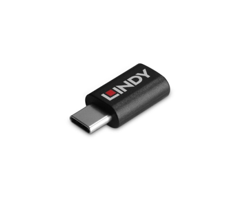 Lindy 71265 cambiador de género para cable USB Type C Negro
