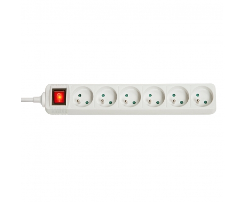 Lindy 73126 base múltiple 6 salidas AC Interior Blanco