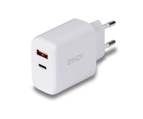 Lindy 73424 cargador de dispositivo móvil Universal Blanco Corriente alterna Carga rápida Interior