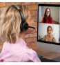 Lindy L118 Auriculares Inalámbrico Diadema Oficina/Centro de llamadas USB Tipo C Bluetooth Base de carga Negro