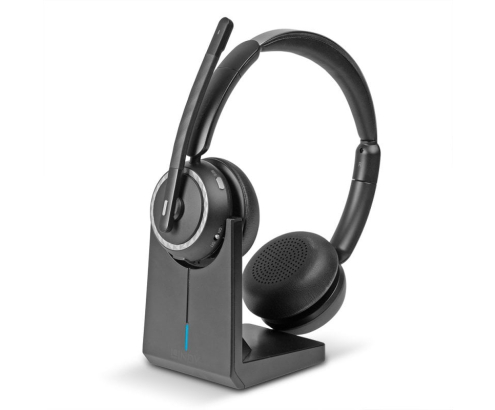 Lindy L118 Auriculares Inalámbrico Diadema Oficina/Centro de llamadas USB Tipo C Bluetooth Base de carga Negro