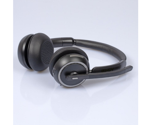 Lindy L118 Auriculares Inalámbrico Diadema Oficina/Centro de llamadas USB Tipo C Bluetooth Base de carga Negro