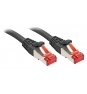 Lindy RJ-45 Cat6 S/FTP 0.5 m cable de red Negro 0,5 m S/FTP (S-STP)
