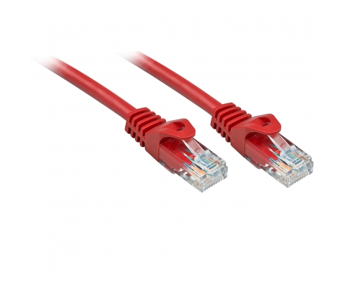 Lindy RJ-45/RJ-45 Cat6 0.5m cable de red Rojo 0,5 m U/UTP (UTP)