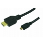 LogiLink 1.5m HDMI to HDMI Micro - M/M cable HDMI 1,5 m HDMI tipo A (Estándar) HDMI tipo D (Micro) Negro