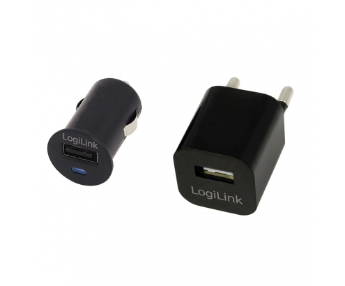 LogiLink PA0076 adaptador e inversor de corriente Auto/Interior Negro