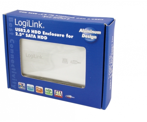 LogiLink UA0041A caja para disco duro externo Plata 2.5