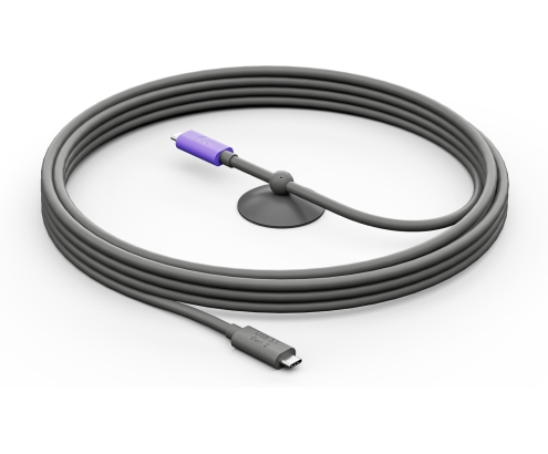 Logitech 952-000195 cable USB USB 3.2 Gen 2 (3.1 Gen 2) 5 m USB C Grafito, Violeta