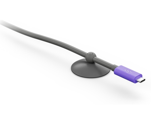 Logitech 952-000195 cable USB USB 3.2 Gen 2 (3.1 Gen 2) 5 m USB C Grafito, Violeta