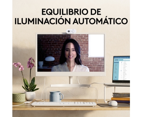 Logitech Brio 100 cámara web 2 MP 1920 x 1080 Pixeles USB Blanco
