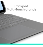 Logitech Combo Touch, Funda con Teclado, iPad Air 13 Pulgadas (M2)(2024) - Teclado retroiluminado extraíble con Soporte abatible, Escritura cómoda, 