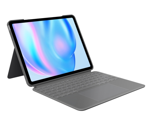 Logitech Combo Touch, Funda con Teclado, iPad Air 13 Pulgadas (M2)(2024) - Teclado retroiluminado extraíble con Soporte abatible, Escritura cómoda,