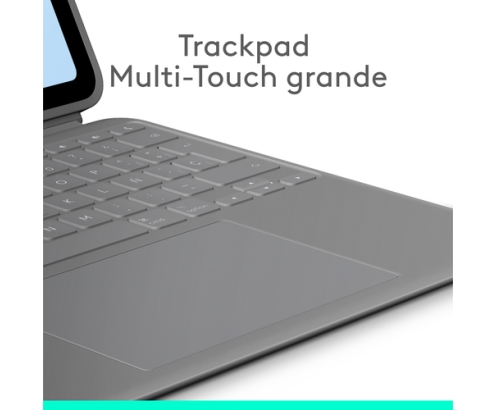 Logitech Combo Touch, Funda con Teclado, iPad Air 13 Pulgadas (M2)(2024) - Teclado retroiluminado extraíble con Soporte abatible, Escritura cómoda,