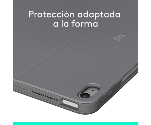 Logitech Combo Touch, Funda con Teclado, iPad Air 13 Pulgadas (M2)(2024) - Teclado retroiluminado extraíble con Soporte abatible, Escritura cómoda,