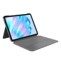 Logitech Combo Touch, iPad Air 11 in (M2), iPad Air (4.ª y 5.ª Gen. - 2020, 2022), Funda con Teclado - Teclado retroiluminado extraíble con Soporte