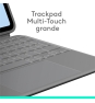 Logitech Combo Touch, iPad Air 11 in (M2), iPad Air (4.ª y 5.ª Gen. - 2020, 2022), Funda con Teclado - Teclado retroiluminado extraíble con Soporte