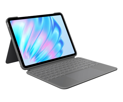 Logitech Combo Touch, iPad Air 11 in (M2), iPad Air (4.ª y 5.ª Gen. - 2020, 2022), Funda con Teclado - Teclado retroiluminado extraíble con Soporte