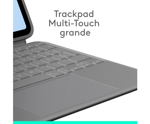 Logitech Combo Touch, iPad Air 11 in (M2), iPad Air (4.ª y 5.ª Gen. - 2020, 2022), Funda con Teclado - Teclado retroiluminado extraíble con Soporte