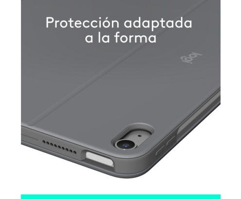 Logitech Combo Touch, iPad Air 11 in (M2), iPad Air (4.ª y 5.ª Gen. - 2020, 2022), Funda con Teclado - Teclado retroiluminado extraíble con Soporte