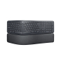 Logitech ERGO K860 teclado Oficina Bluetooth QWERTY Internacional de EE.UU. Grafito