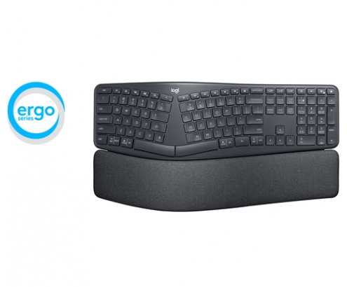 Logitech Ergo K860 teclado RF Wireless + Bluetooth Italiano Grafito