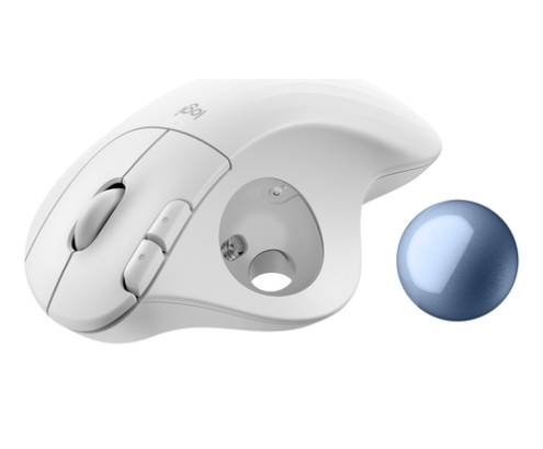 Logitech Ergo M575S ratón Oficina mano derecha RF Wireless + Bluetooth Trackball 2000 DPI