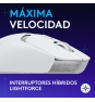 Logitech G G309 Ratón inalámbrico LIGHTSPEED para gaming, ligero, interruptores híbridos LIGHTFORCE, sensor HERO 25K, 300+ horas con una batería A