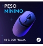 Logitech G G309 Ratón inalámbrico LIGHTSPEED para gaming, ligero, interruptores híbridos LIGHTFORCE, sensor HERO 25K, 300+ horas con una batería A