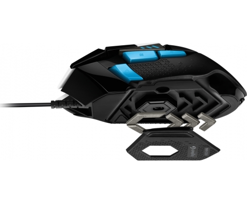 Logitech G G502 HERO ratón mano derecha USB tipo A Óptico 25600 DPI Negro, Azul, Blanco