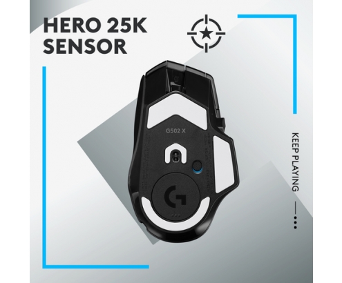 Logitech G G502 X Lightspeed ratón mano derecha RF inalámbrico Í“ptico 25600 DPI