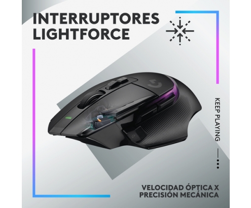 Logitech G G502 X Plus ratón mano derecha RF inalámbrico Í“ptico 25600 DPI