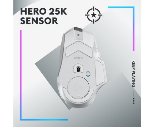Logitech G G502 X Plus ratón mano derecha RF inalámbrico Í“ptico 25600 DPI