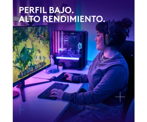Logitech G G515 LIGHTSPEED TKL Teclado inalámbrico discreto para gaming, LIGHTSYNC RGB, diseño fino sin sección numérica, teclas de PBT, interrupt