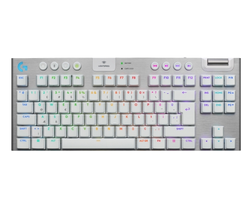 Logitech G G915 X Lightspeed teclado Juego USB + RF Wireless + Bluetooth QWERTY Internacional de EE.UU. Blanco