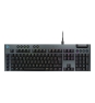 Logitech G Teclado mecánico para gaming con cable de perfil bajo G915 X, teclas de PBT de doble moldeado, teclas totalmente programables, iluminació