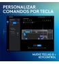 Logitech G Teclado mecánico para gaming con cable de perfil bajo G915 X, teclas de PBT de doble moldeado, teclas totalmente programables, iluminació