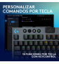 Logitech G Teclado para gaming inalámbrico de perfil bajo G915 X LIGHTSPEED TKL, teclas de PBT de doble moldeado, teclas totalmente programables, ret