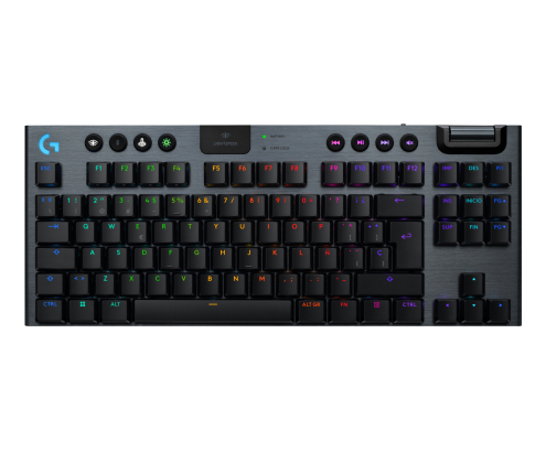 Logitech G Teclado para gaming inalámbrico de perfil bajo G915 X LIGHTSPEED TKL, teclas de PBT de doble moldeado, teclas totalmente programables, ret