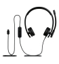 Logitech H570e Auriculares Alámbrico Diadema Oficina/Centro de llamadas USB Tipo C Negro